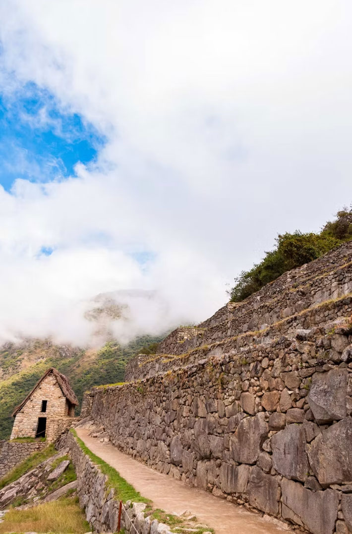 Ancient stone buildings at Choquequirao, the hidden Inca city of Peru