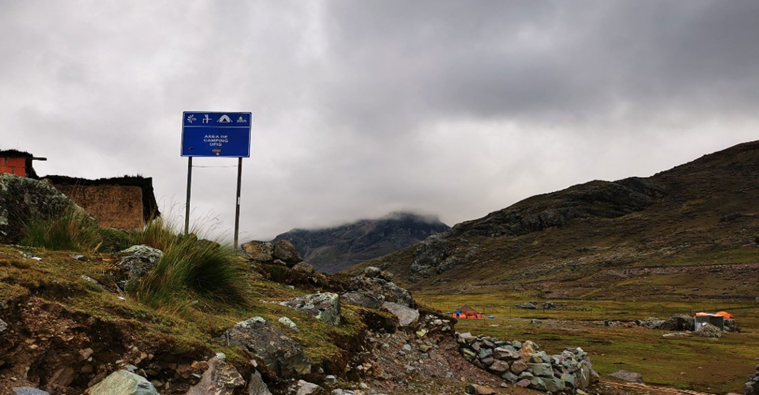 Remote campsite along the Ausangate trekking route in Peru